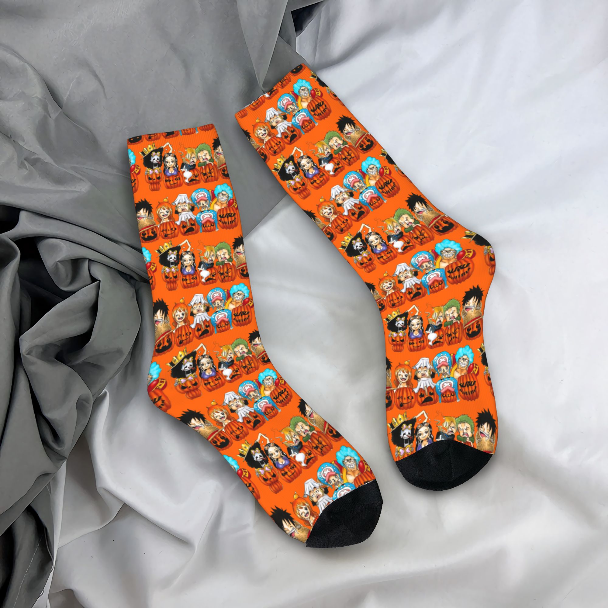 Men Accessories All - o-One-p-Piece-e onepieces Halloween luffys pumkin Socks