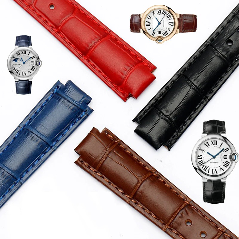 Men'S Accessories Cartier - 14-8mm 16-8mm 18-11mm 20-12mm Leather Watch