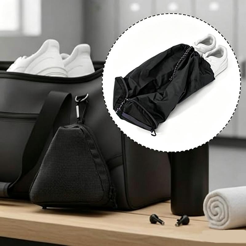 Travel Organizer Men - Foldable Travel Shoe Bag Black Shoe