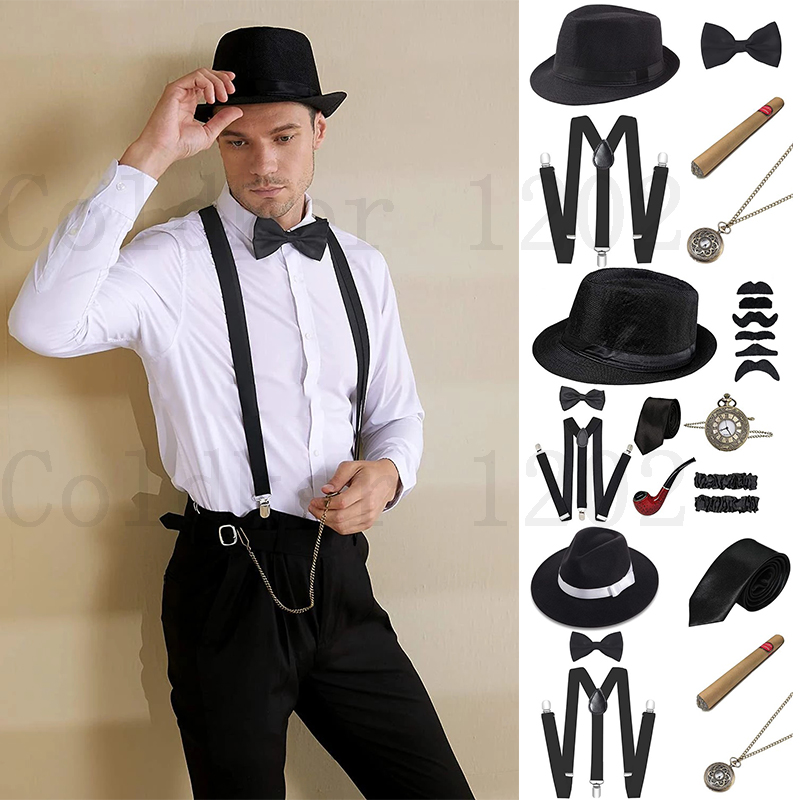 Free Ship Halloween 1920s Mens - Men'S Accessories In The 1920S 评论和价格
