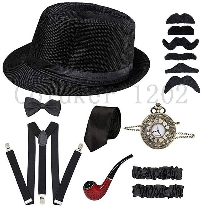 Free Ship Halloween 1920s Mens - Men'S Accessories In The 1920S 评论和价格
