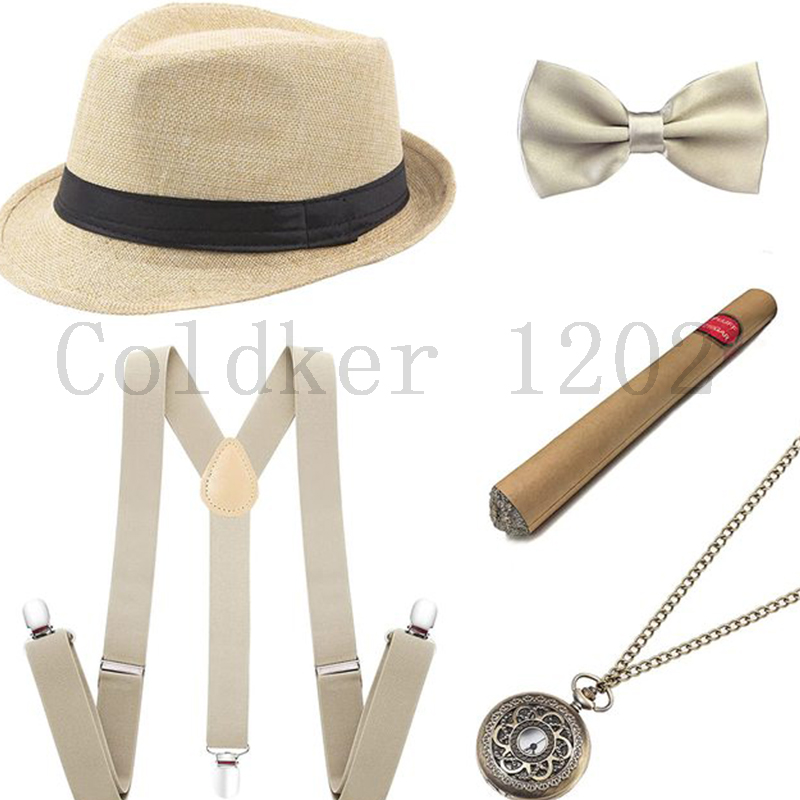 Free Ship Halloween 1920s Mens - Men'S Accessories In The 1920S 评论和价格