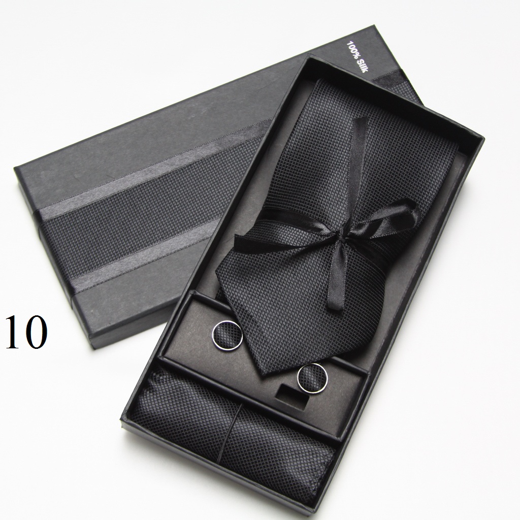 Solid Neck Tie Set Box Cufflin - Neck Tie Set Box 评论和价格