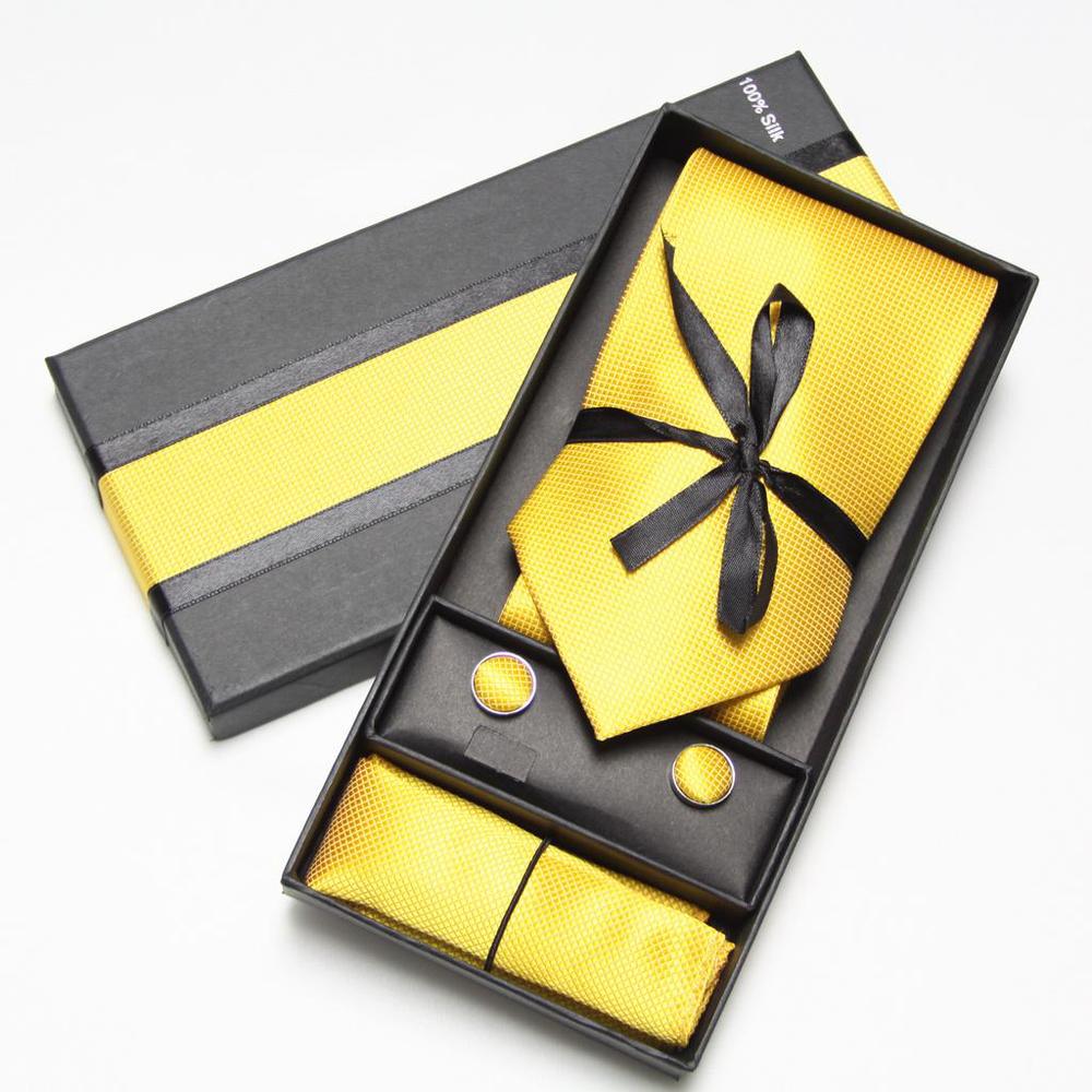 Solid Neck Tie Set Box Cufflin - Neck Tie Set Box 评论和价格