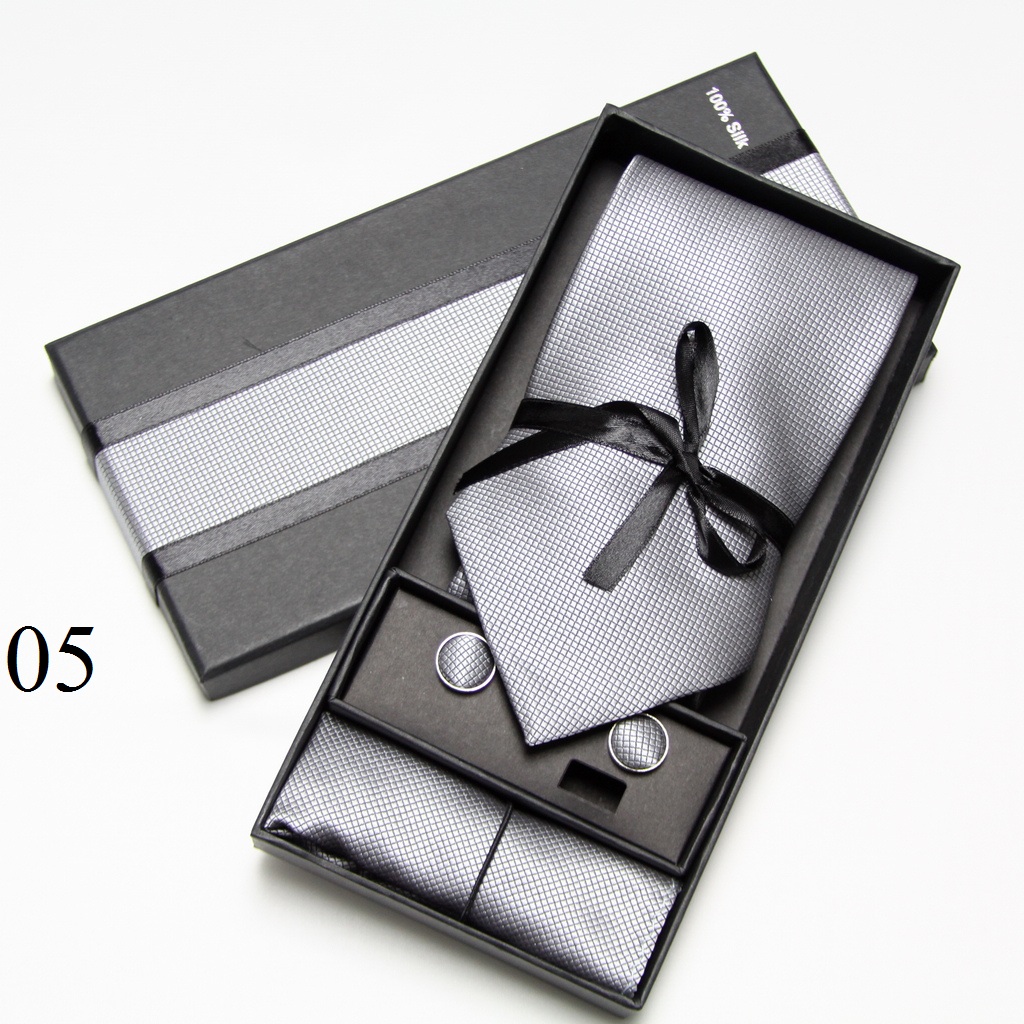 Solid Neck Tie Set Box Cufflin - Neck Tie Set Box 评论和价格