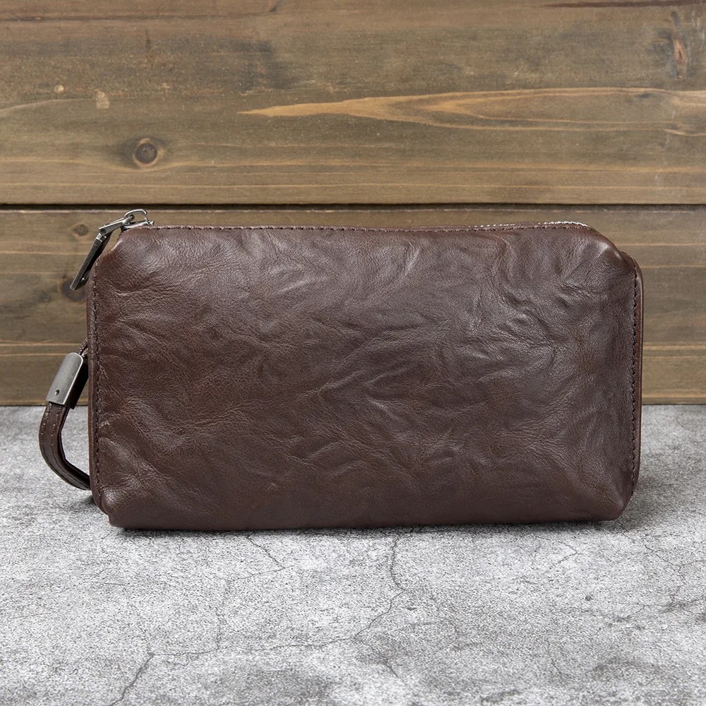 Men Cowhide Clutch Purse Bag M - Travel Organizer Men 评论和价格