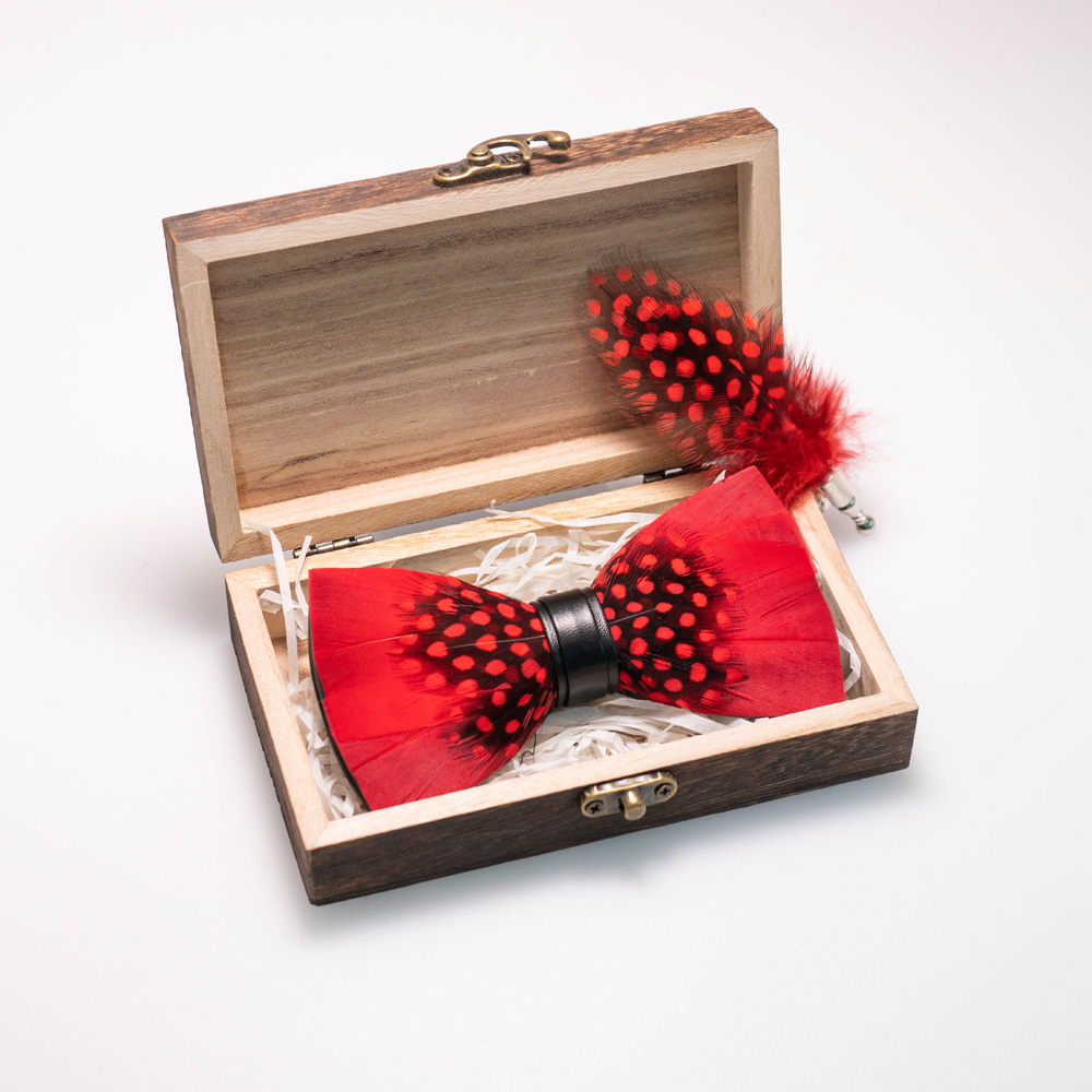 EASTEPIC Handmade Feather Bow  - Neck Tie Set Box 评论和价格