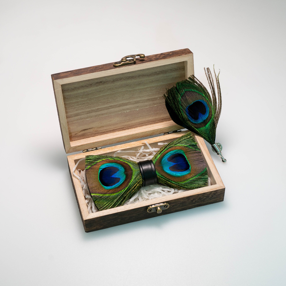 EASTEPIC Handmade Feather Bow  - Neck Tie Set Box 评论和价格