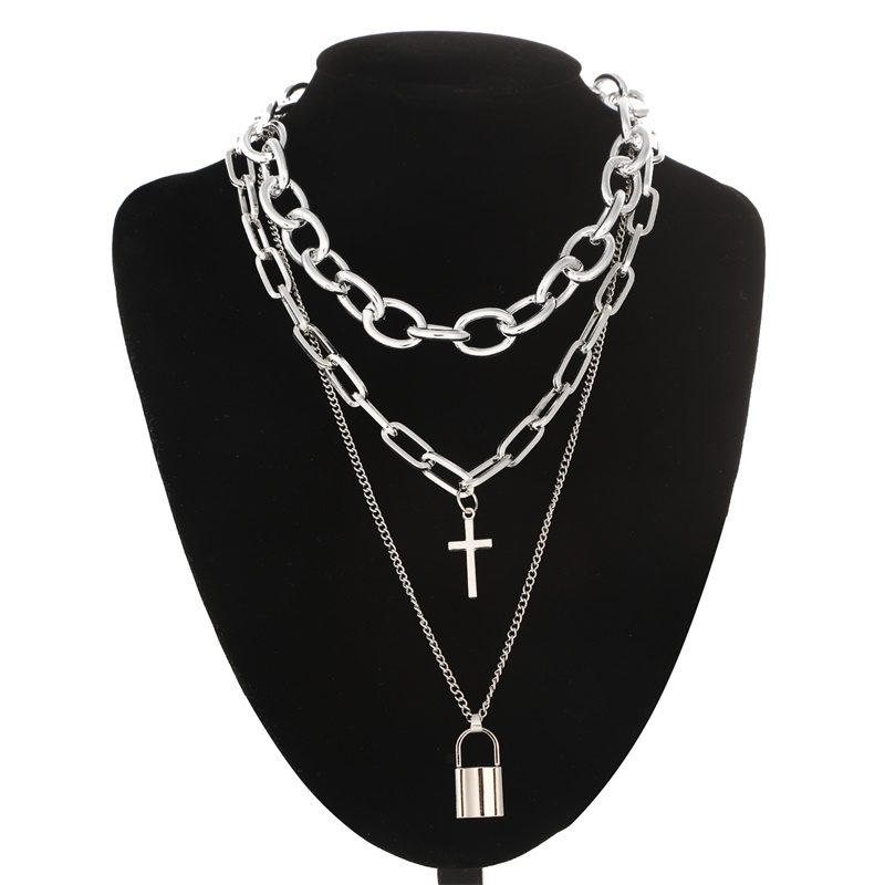FNQUFUJ Layered grunge aesthet - Men Accessories Neck Chain 评论和价格