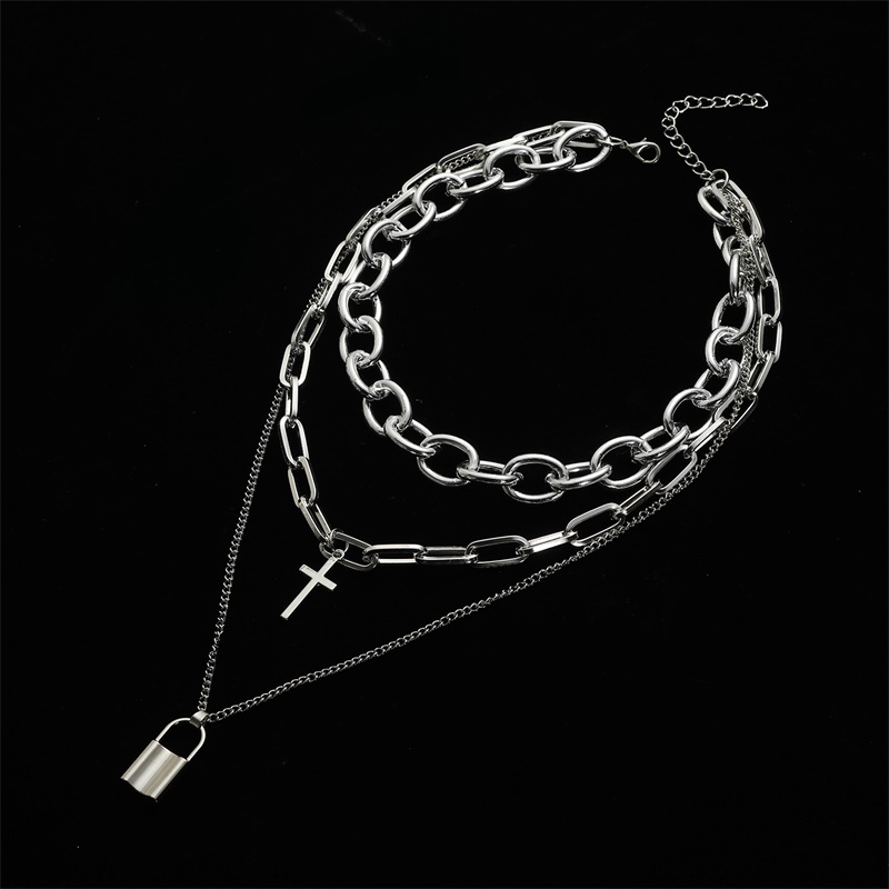 FNQUFUJ Layered grunge aesthet - Men Accessories Neck Chain 评论和价格