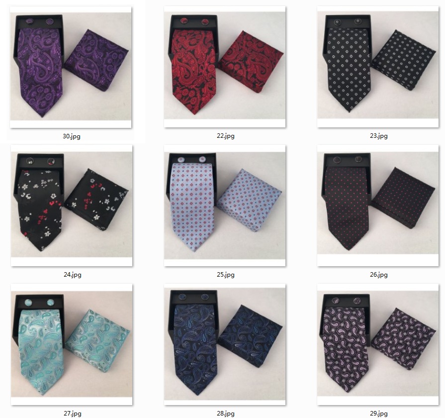 Casual Men's Neck Tie Handkerc - Neck Tie Set Box 评论和价格