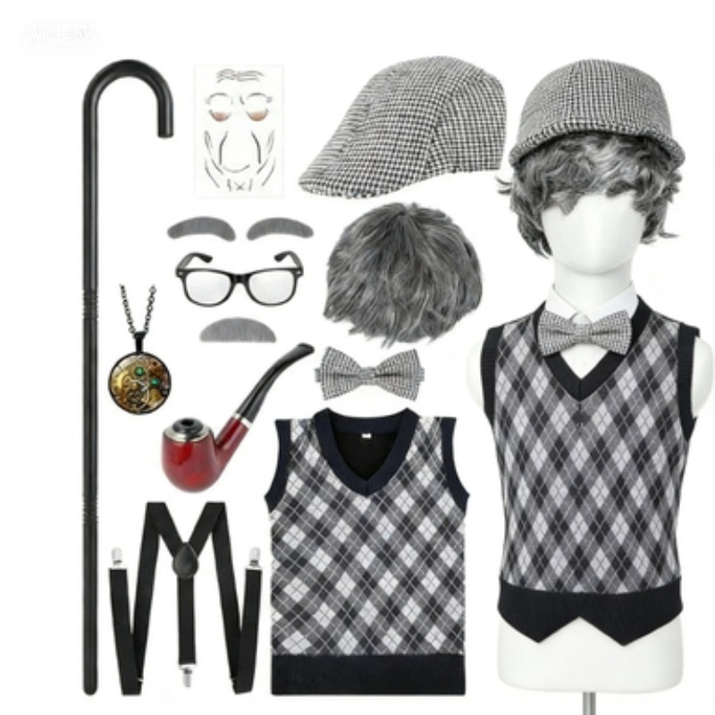Halloween Festival Old Man Cos - Men'S Accessories In The 1920S 评论和价格