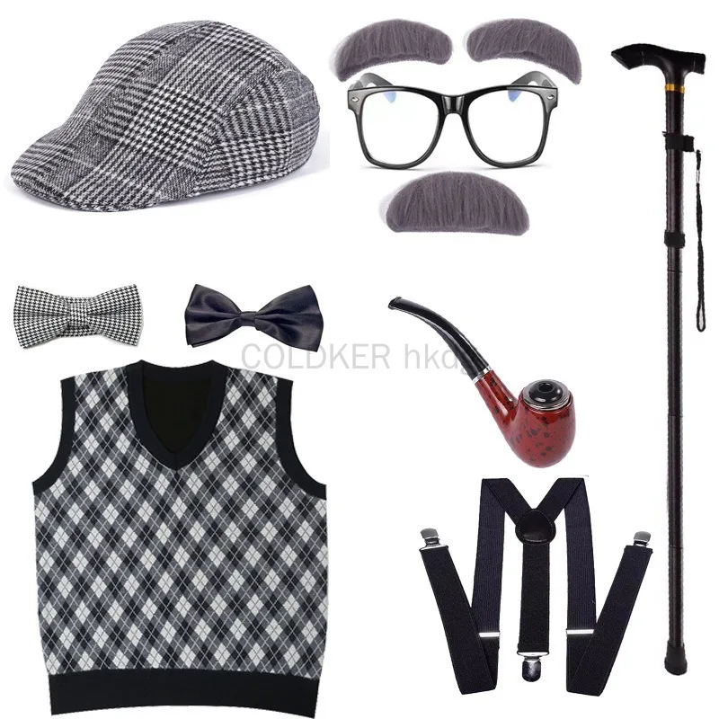 Halloween Festival Old Man Cos - Men'S Accessories In The 1920S 评论和价格