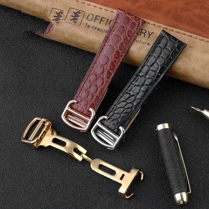 Crocodile Watchband 16 18 20 2 - Men'S Accessories Cartier 评论和价格