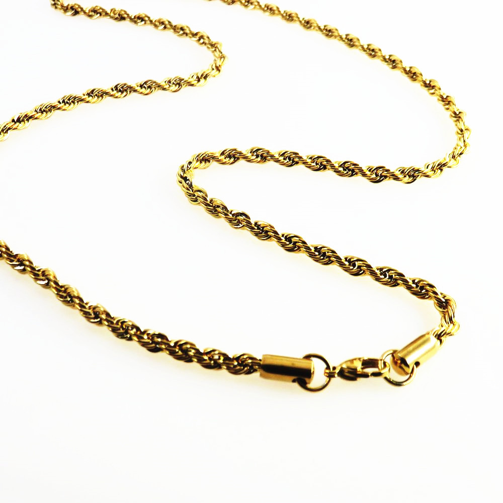 Stainless Steel Twist Rope Lon - Men Accessories Neck Chain 评论和价格