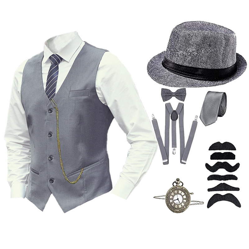 Halloween 1920s Men's Costume  - Men'S Accessories In The 1920S 评论和价格