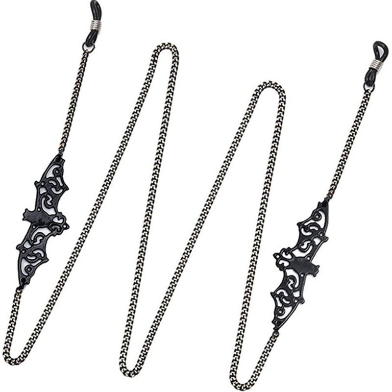 1-10PCS Gothic Bat Eyeglass Ch - Men Accessories Neck Chain 评论和价格