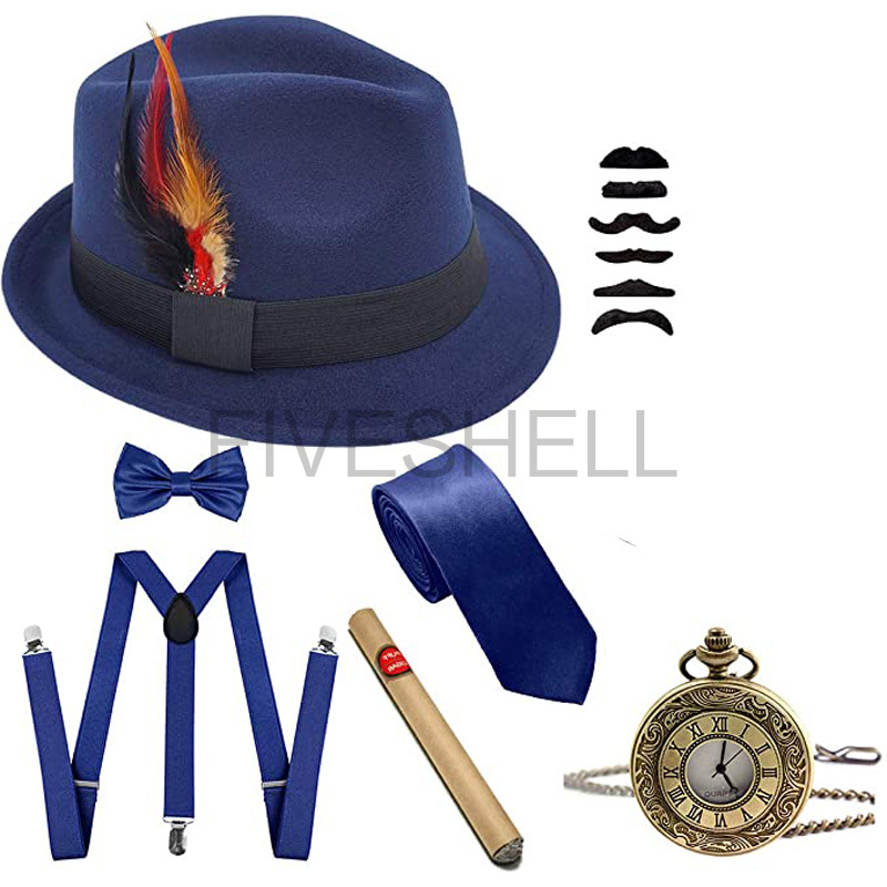 Mens 1920s Gatsby Gangster Cos - Men'S Accessories In The 1920S 评论和价格