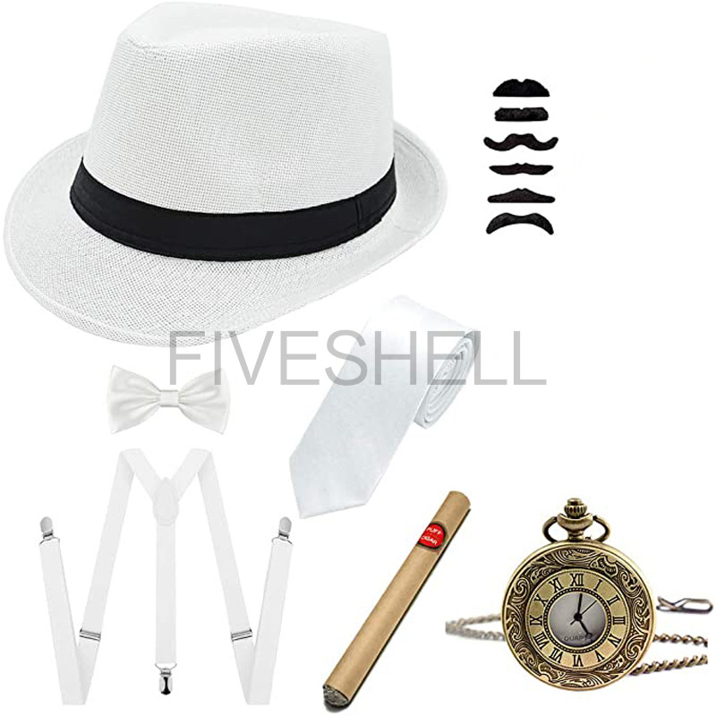 Mens 1920s Gatsby Gangster Cos - Men'S Accessories In The 1920S 评论和价格