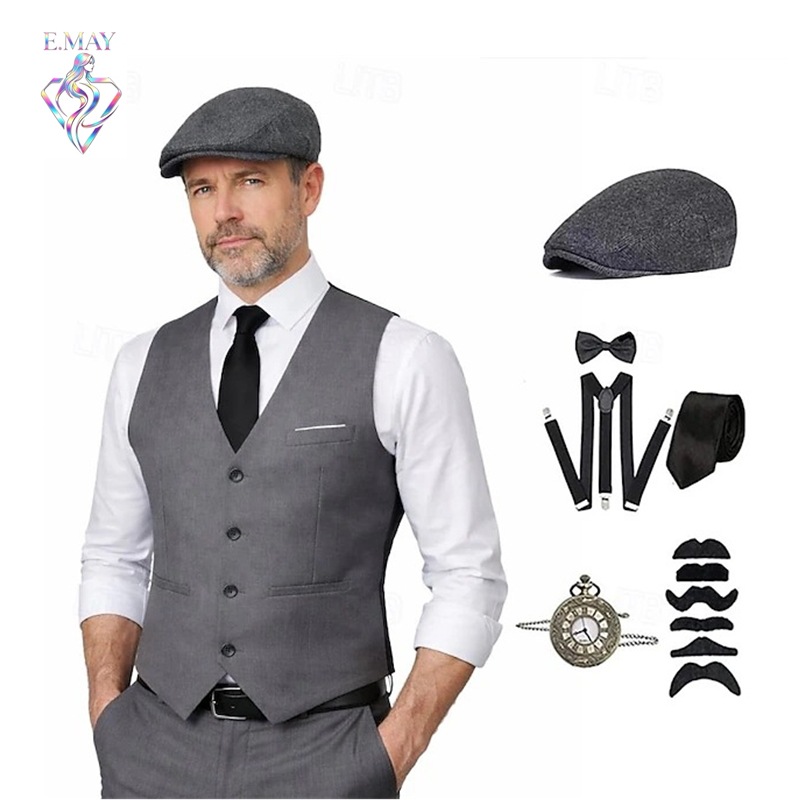 plus size Men 1920s Roaring Ga - Men'S Accessories In The 1920S 评论和价格