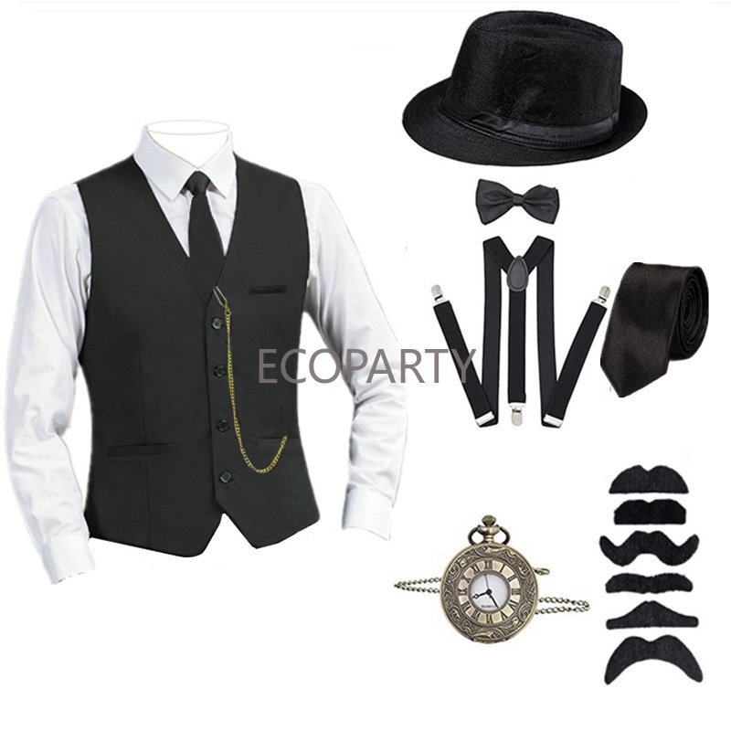 1920s Mens Great Gatsby Gangst - Men'S Accessories In The 1920S 评论和价格