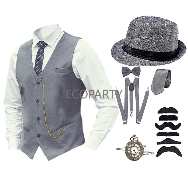 1920s Mens Great Gatsby Gangst - Men'S Accessories In The 1920S 评论和价格
