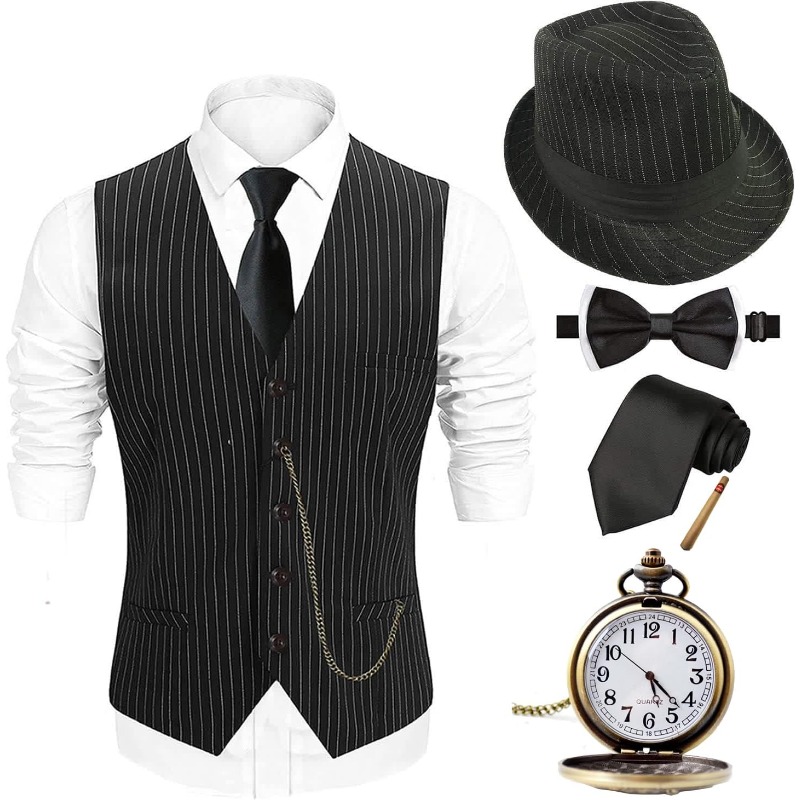 Halloween 1920s Mens Costume 2 - Men'S Accessories In The 1920S 评论和价格