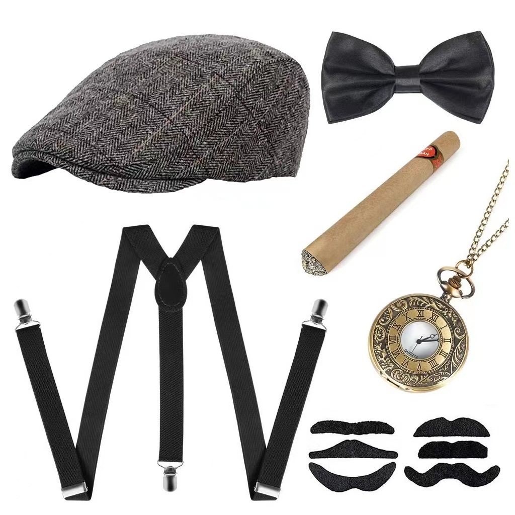 Cosplay Holiday Party Old Man  - Men'S Accessories In The 1920S 评论和价格