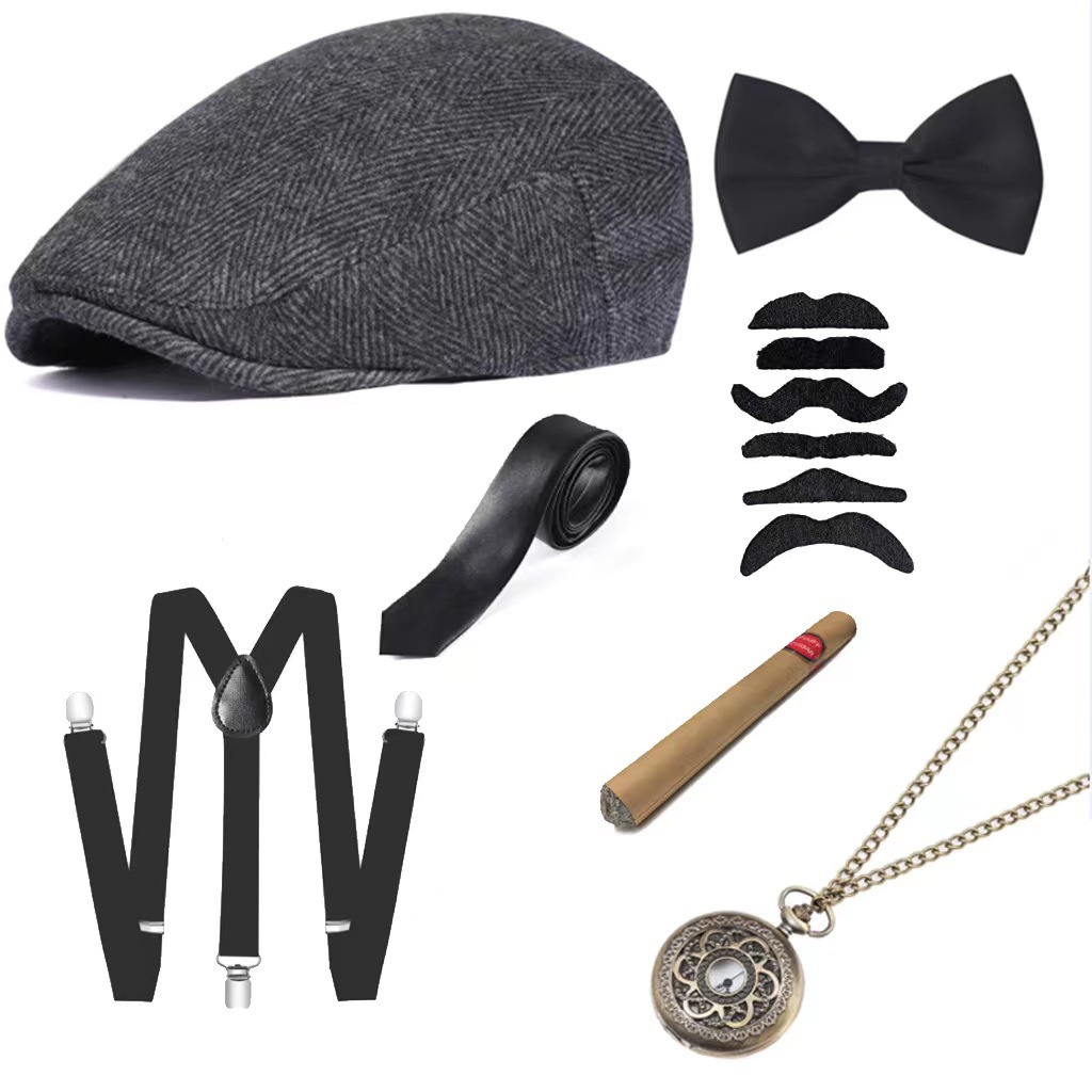 Cosplay Holiday Party Old Man  - Men'S Accessories In The 1920S 评论和价格