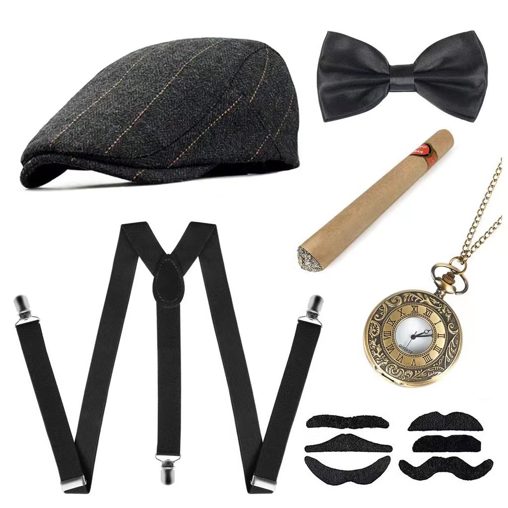Cosplay Holiday Party Old Man  - Men'S Accessories In The 1920S 评论和价格