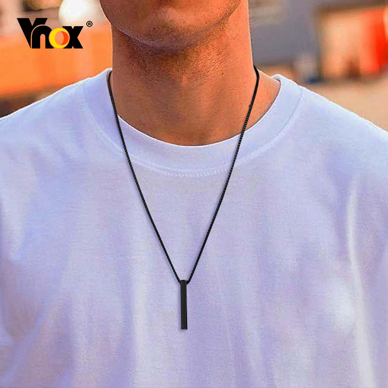 Vnox 5mm Pillar Necklace for M - Men Accessories Neck Chain 评论和价格