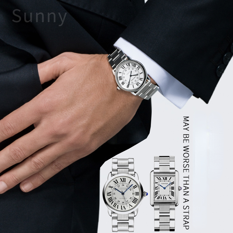 Stainless Steel Watch Strap fo - Men'S Accessories Cartier 评论和价格