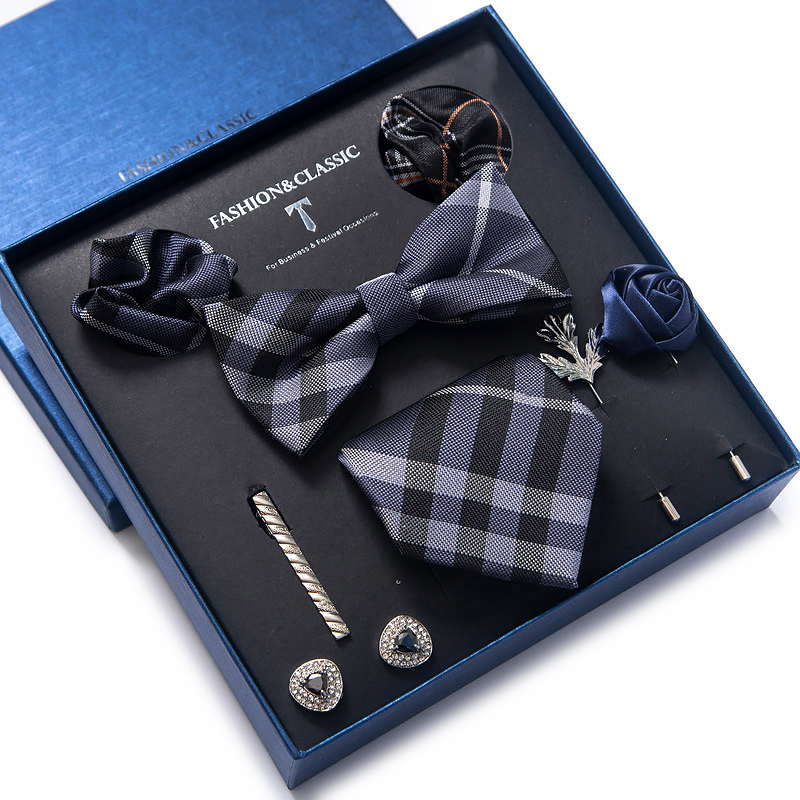 Holiday Present Tie Handkerchi - Neck Tie Set Box 评论和价格