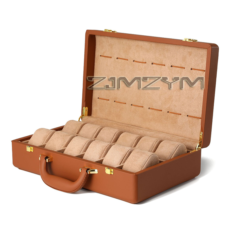 12 Slots Watch Box Mens Watche - Travel Organizer Men 评论和价格